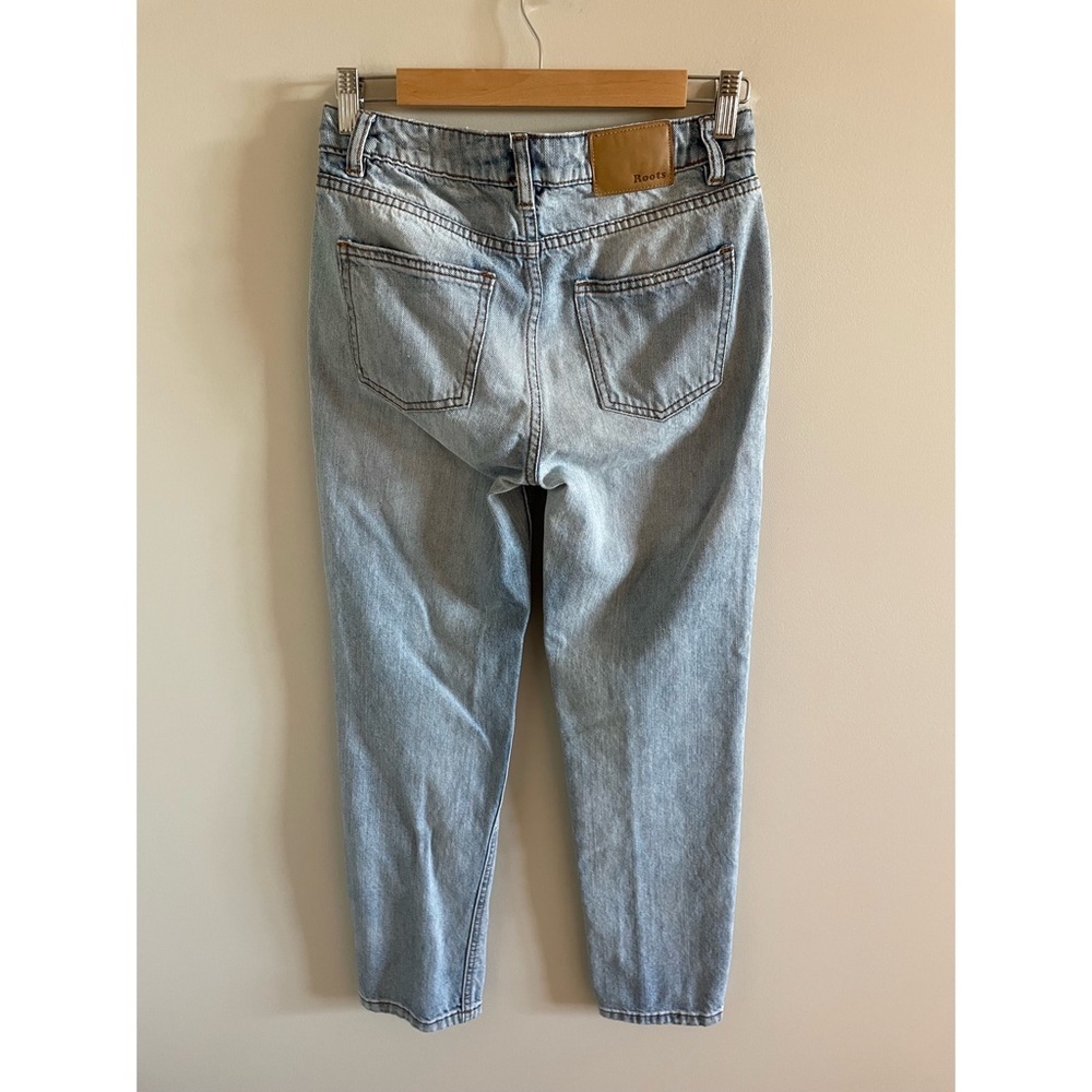 Roots 100% Cotton Rigid Denim Straight Leg Jeans Size 24 - Picture 4 of 8